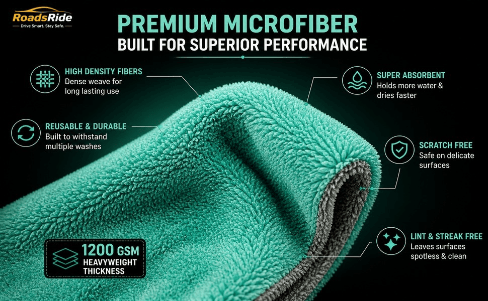 1200 GSM Premium Microfiber Infographic